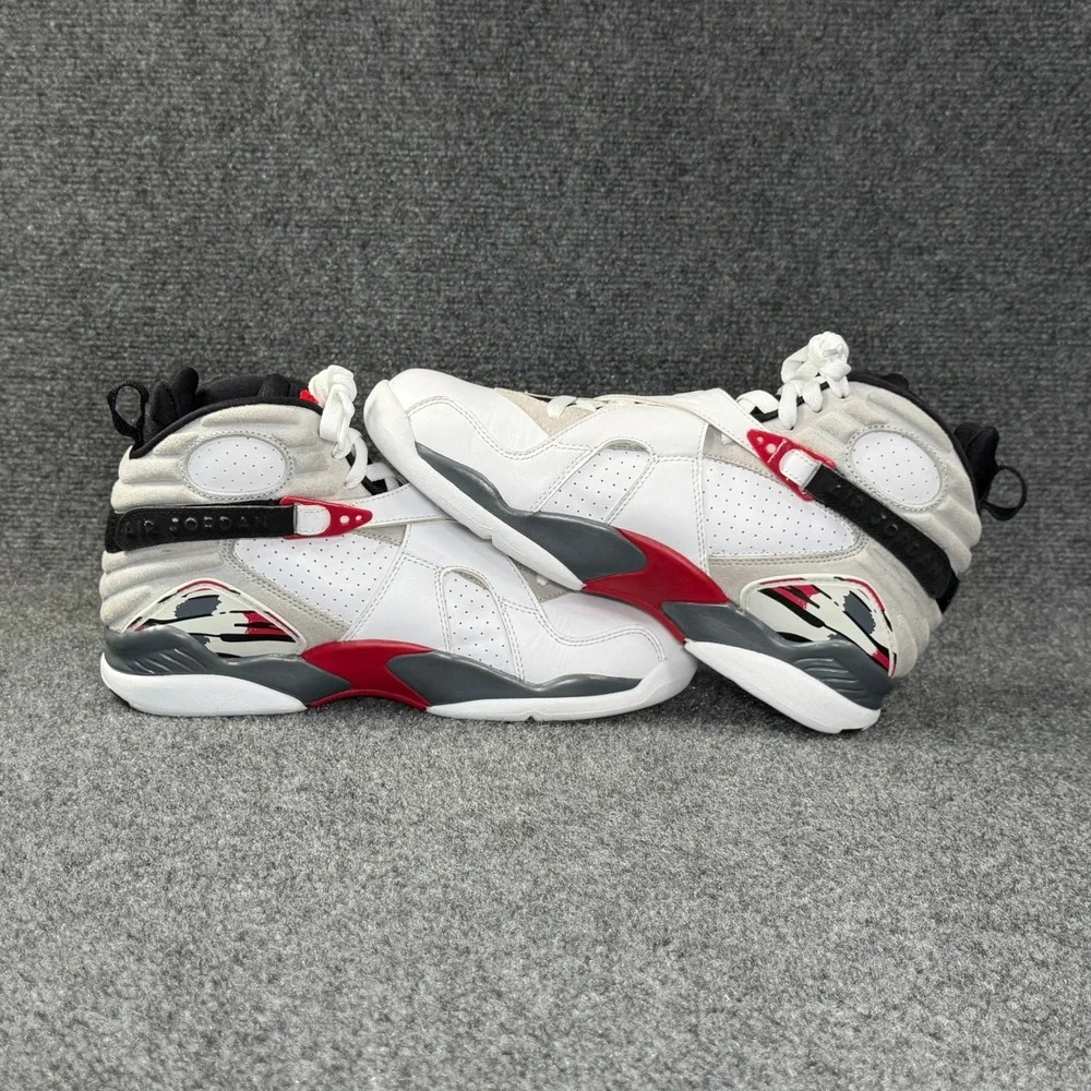 Jordan 8 Retro Shoes Men's 8 Bugs Bunny White Grey Red Athletic Sneakers